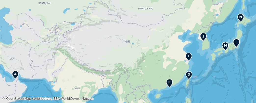Map of Asya