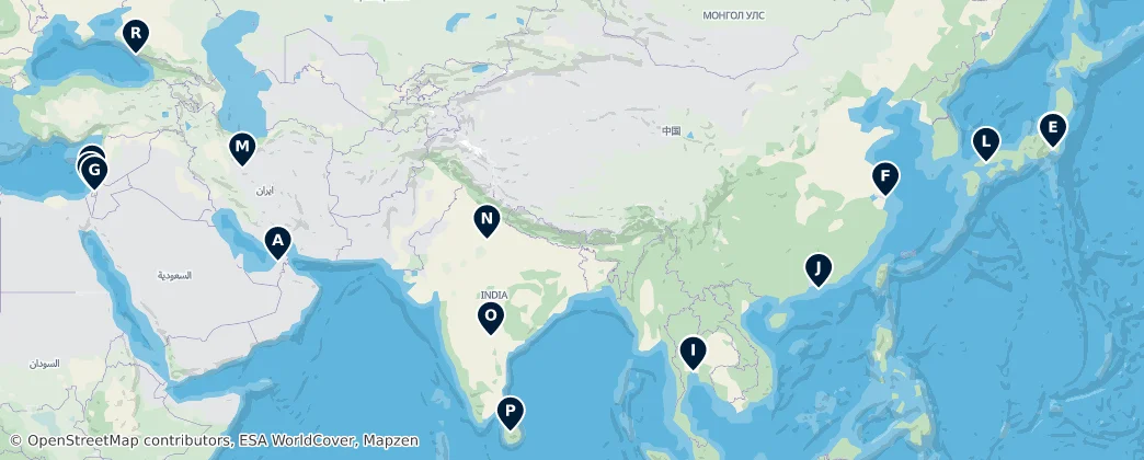 Map of Asya