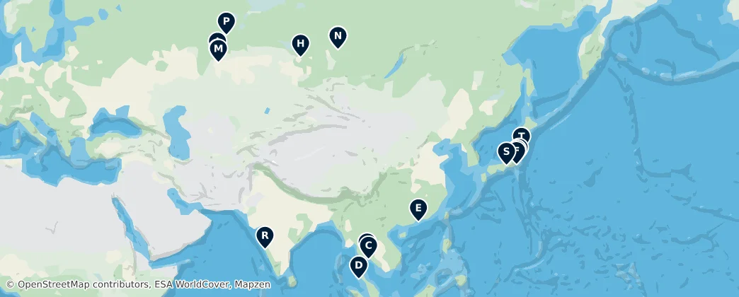 Map of Asya