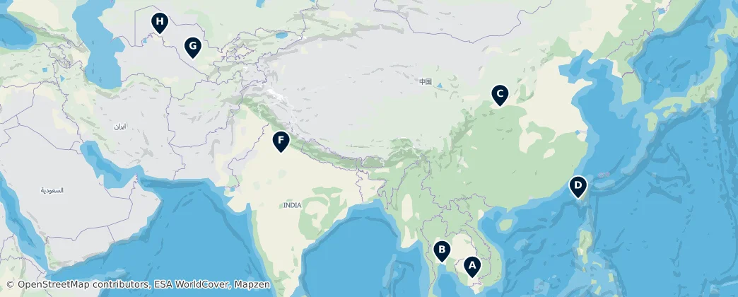 Map of Asya