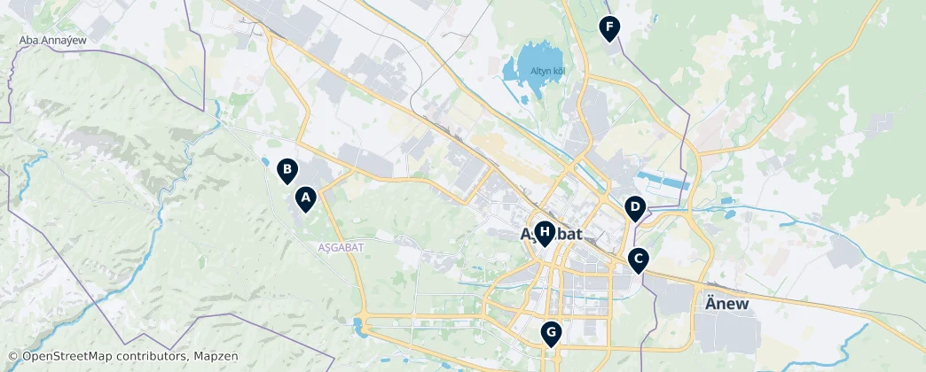 Map of Aşkabat