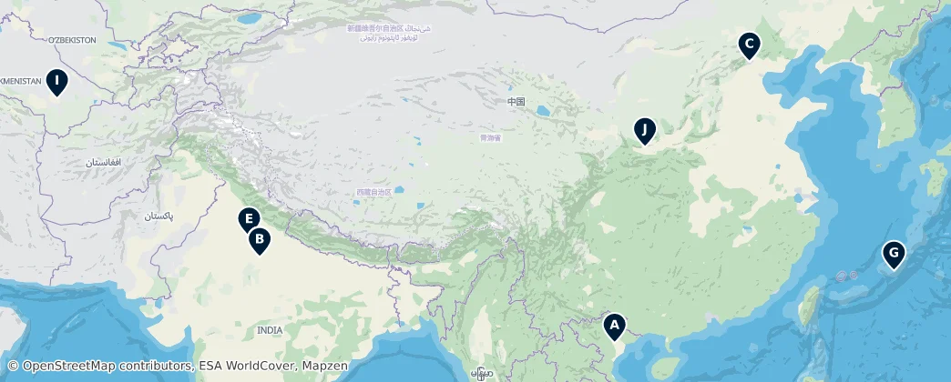 Map of Asya