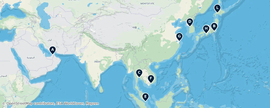 Map of Asya