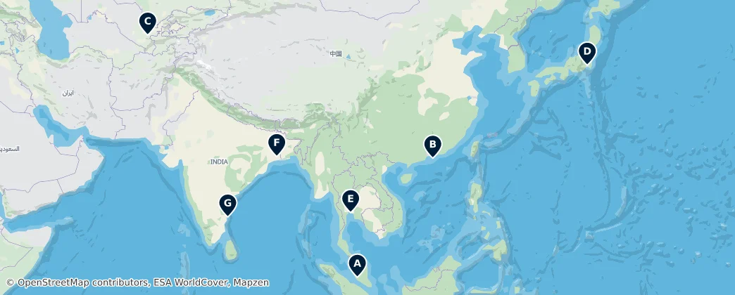 Map of Asya