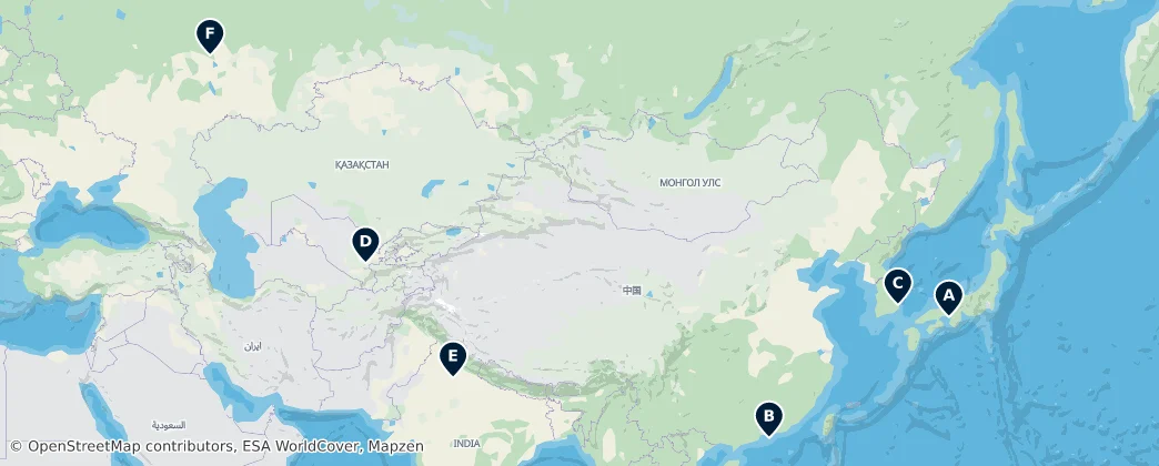 Map of Asya