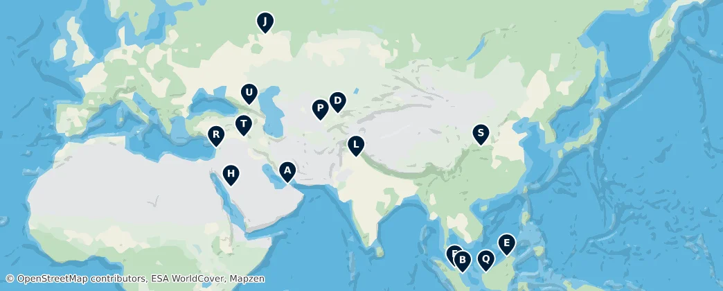 Map of Asya