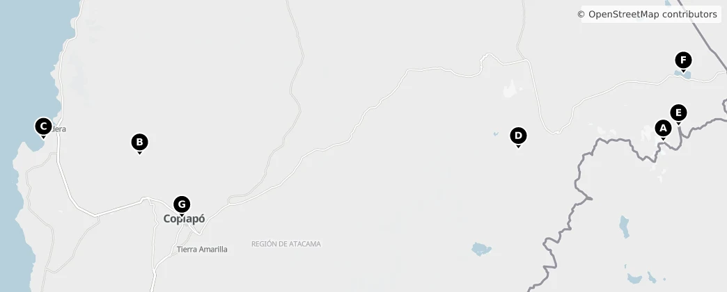 Map of Atacama bölgesi