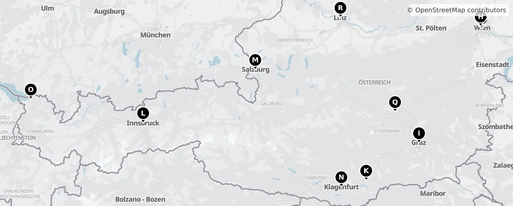 Map of Avusturya