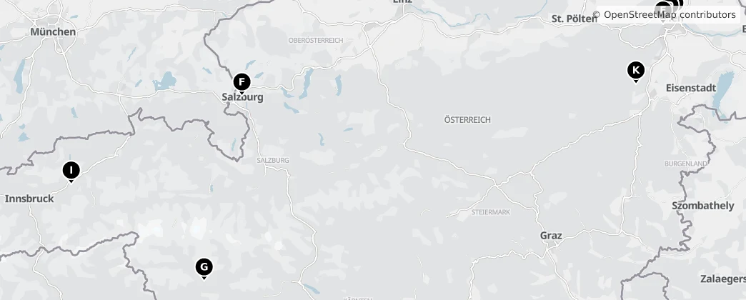Map of Avusturya
