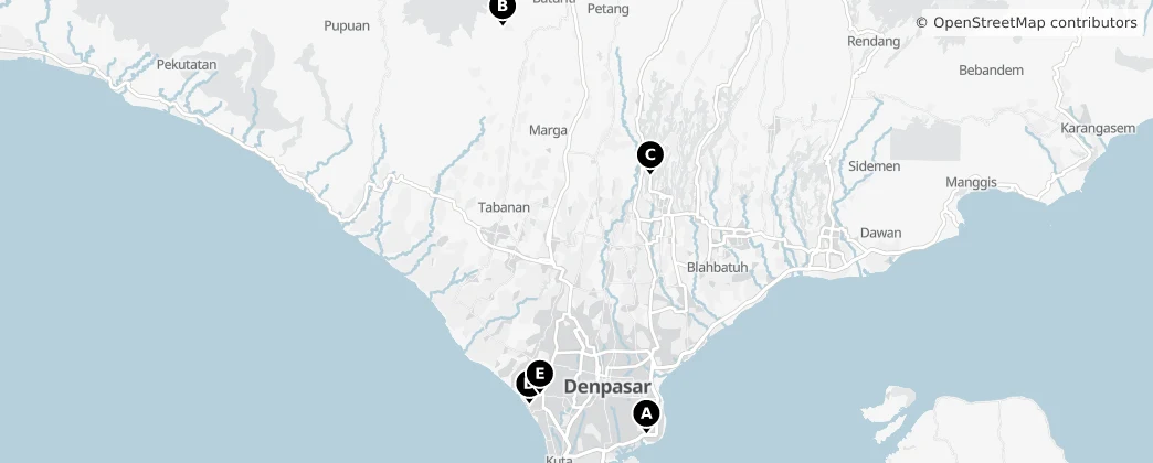 Map of Bali