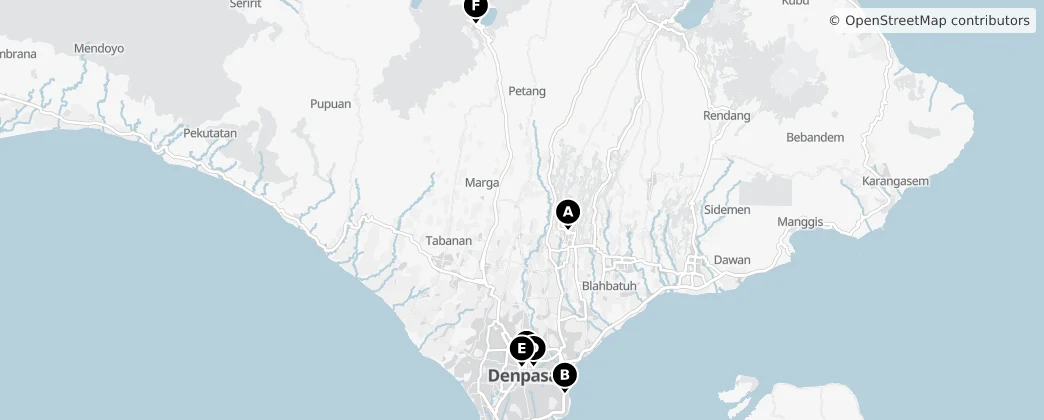 Map of Bali