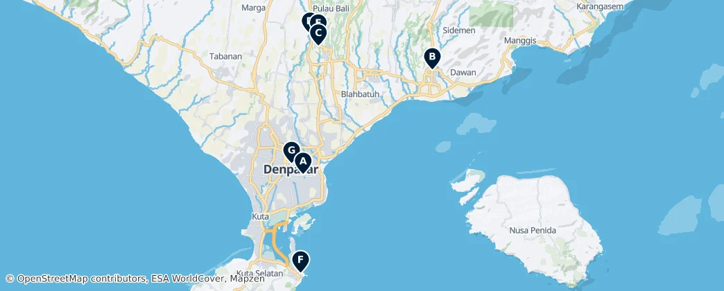Map of Bali