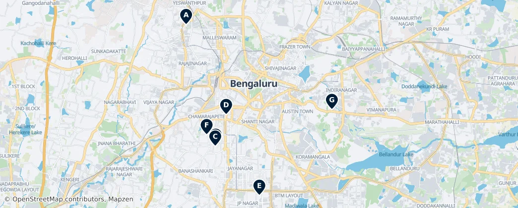 Map of Bengaluru