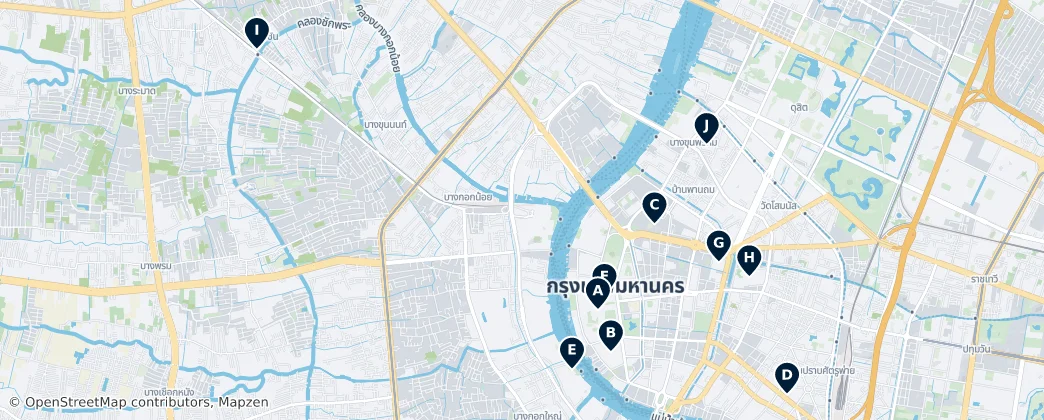 Map of Bangkok