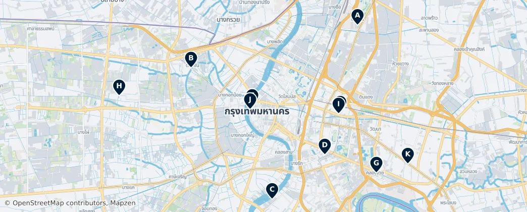 Map of Bangkok