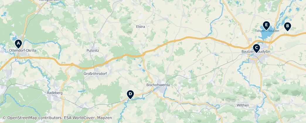 Map of Bautzen