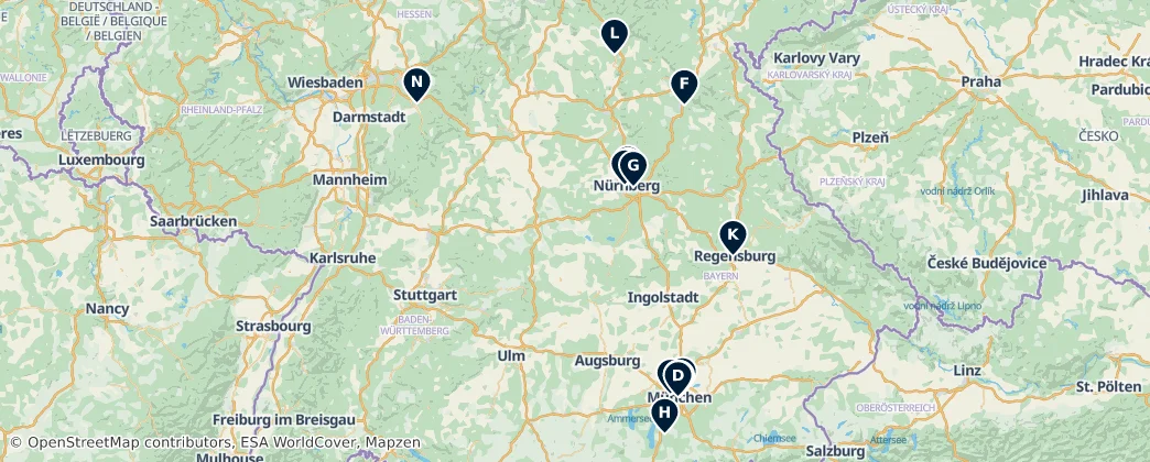 Map of Bavyera