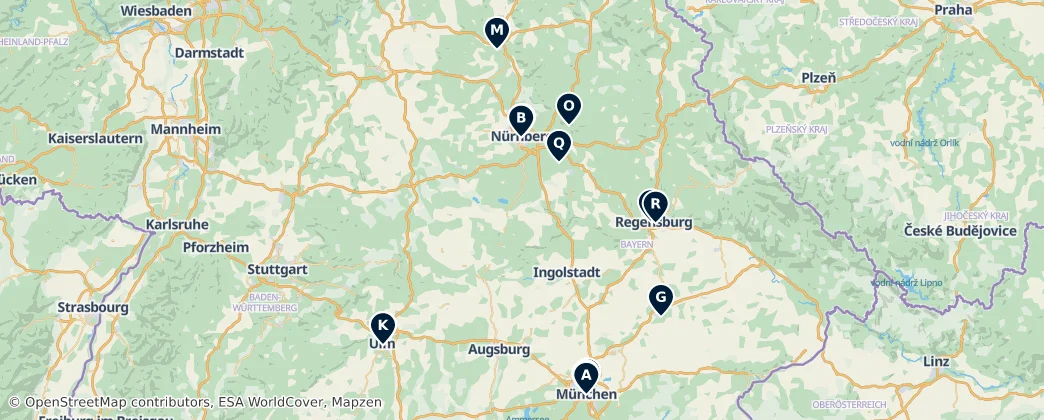 Map of Bavyera