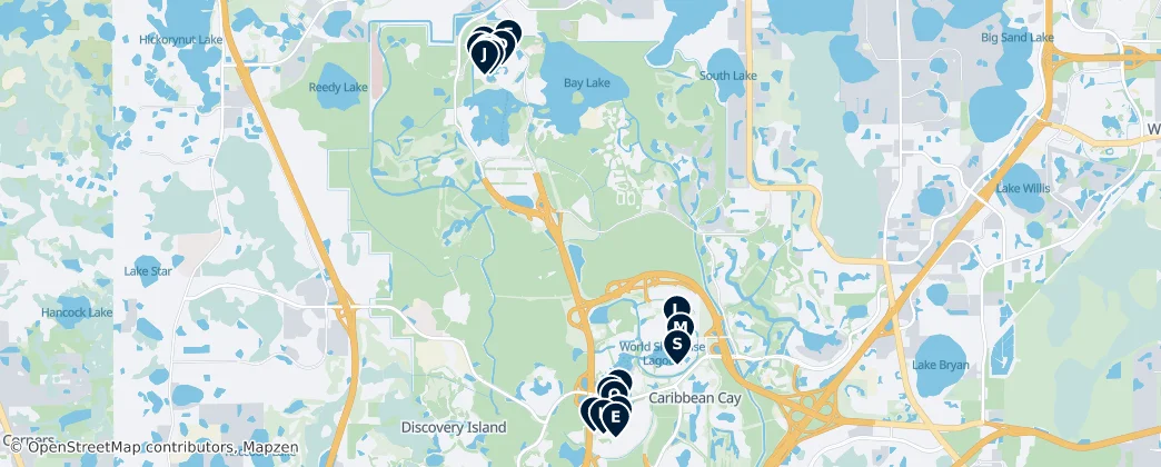 Map of Bay Lake, Florida