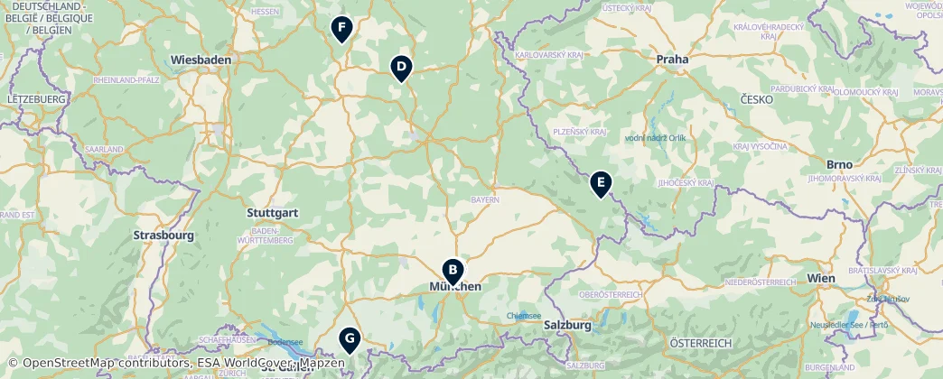 Map of Bavyera
