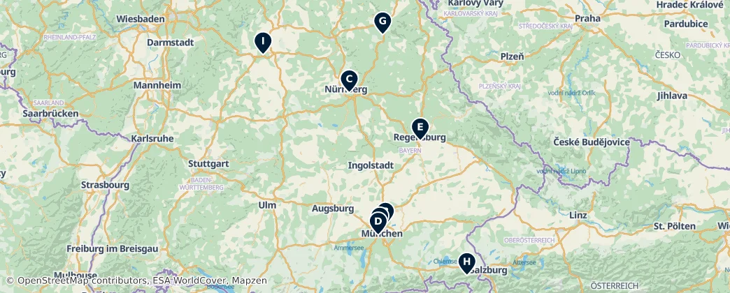 Map of Bavyera