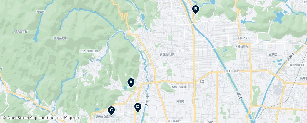 Map of Kita Ward
