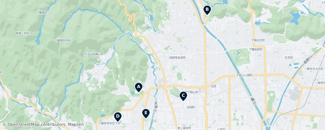 Map of Kita Ward