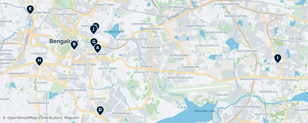 Map of Bengaluru