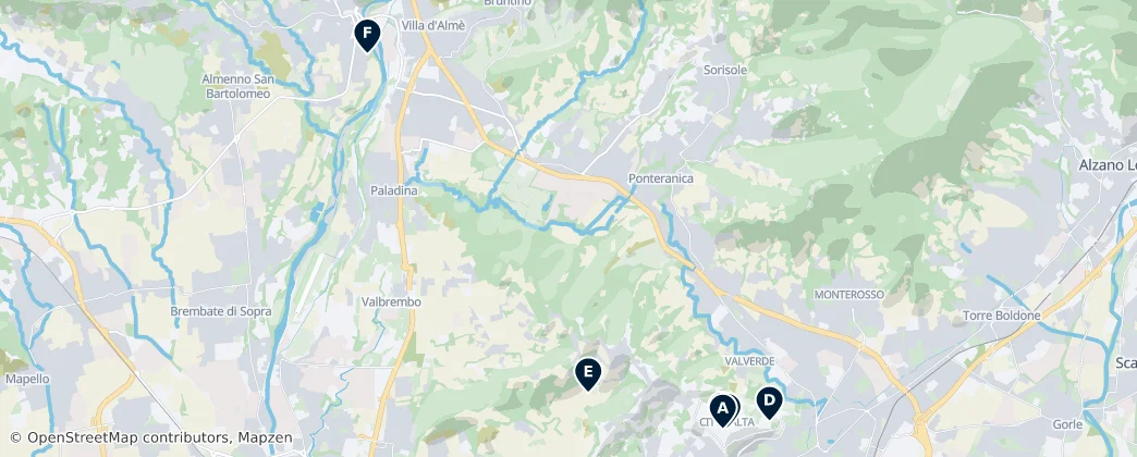 Map of Bergamo