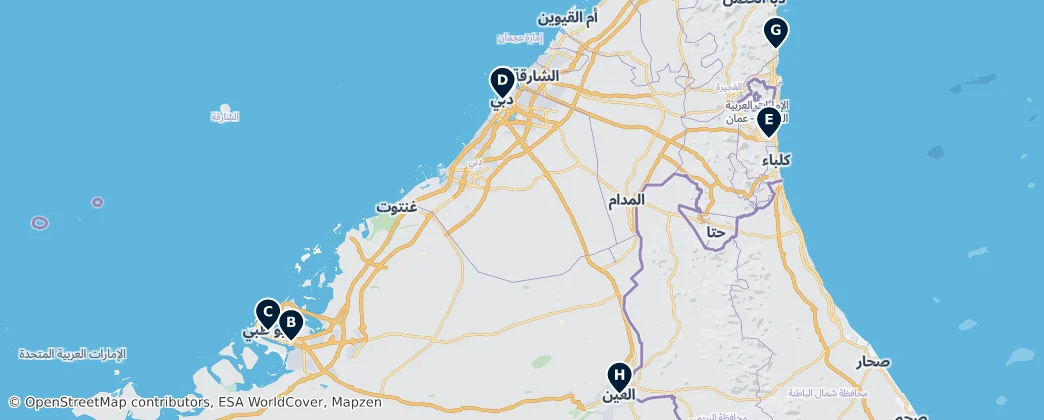 Map of Birleşik Arap Emirlikleri