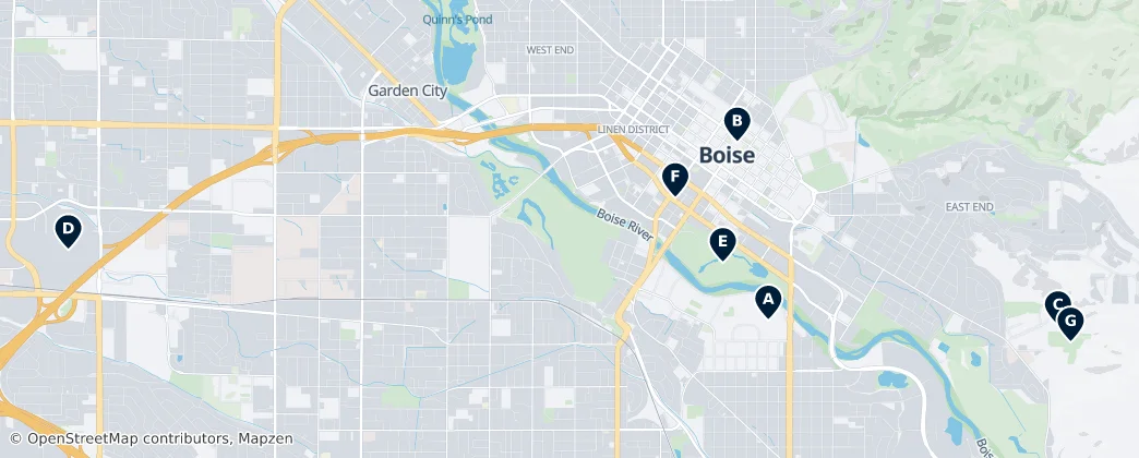 Map of Boise, Idaho