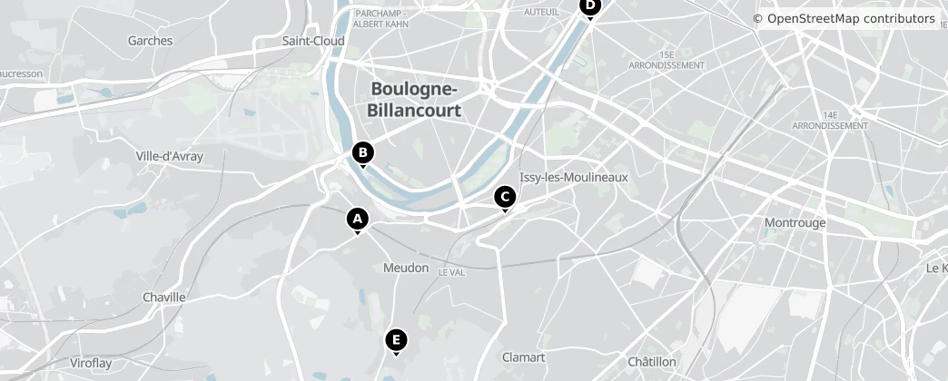 Map of Boulogne-Billancourt