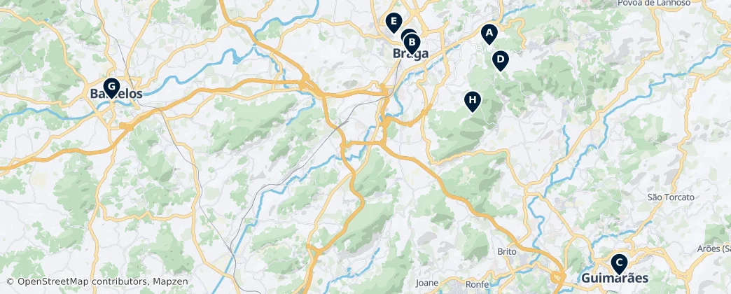 Map of Braga