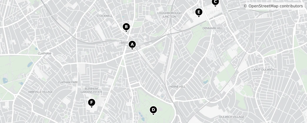 Map of Brixton