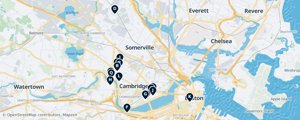 Map of Cambridge, Massachusetts