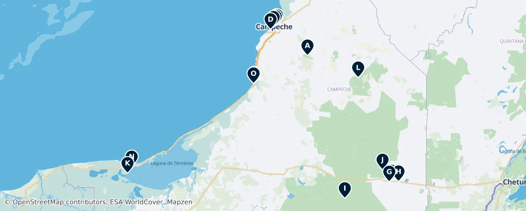 Map of Campeche