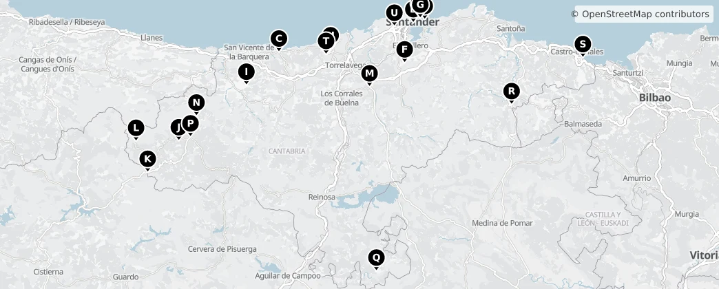 Map of Cantabria
