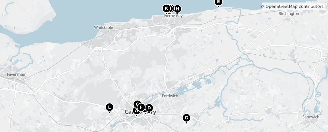 Map of Canterbury
