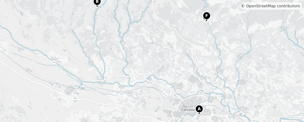 Map of Arrondissement of Carcassonne