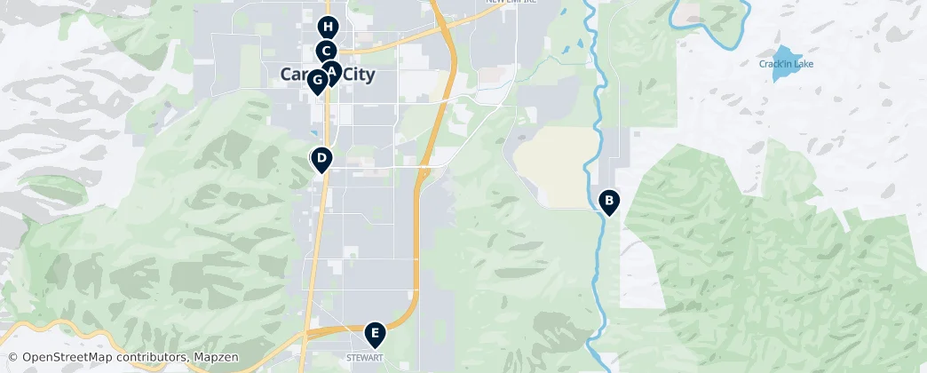 Map of Carson City, Nevada