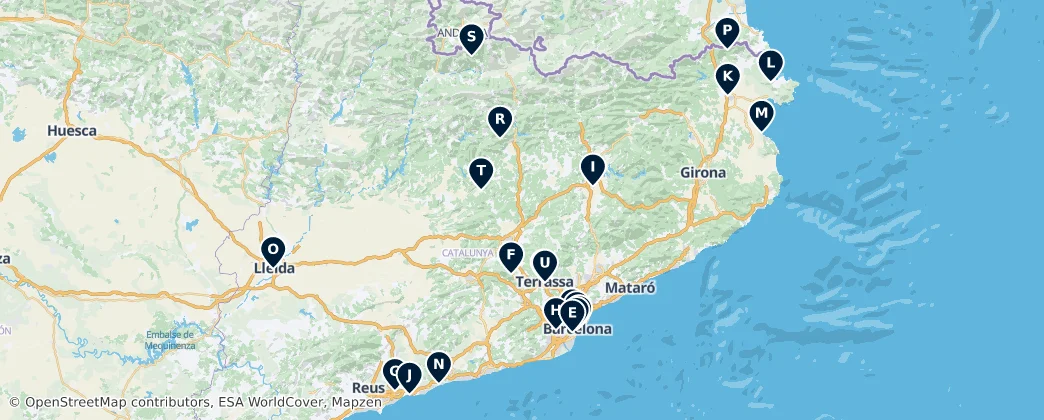 Map of Katalonya