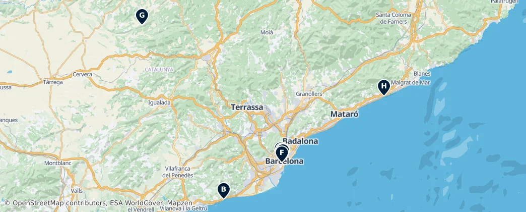 Map of Katalonya