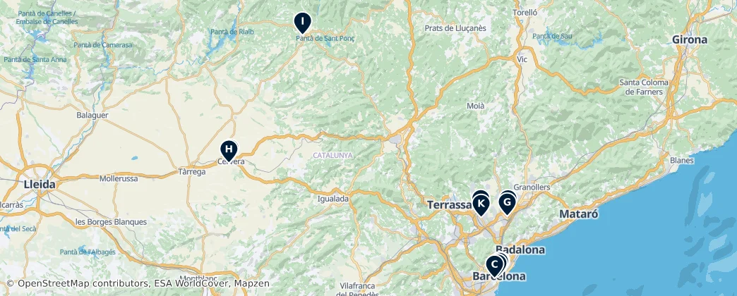 Map of Katalonya