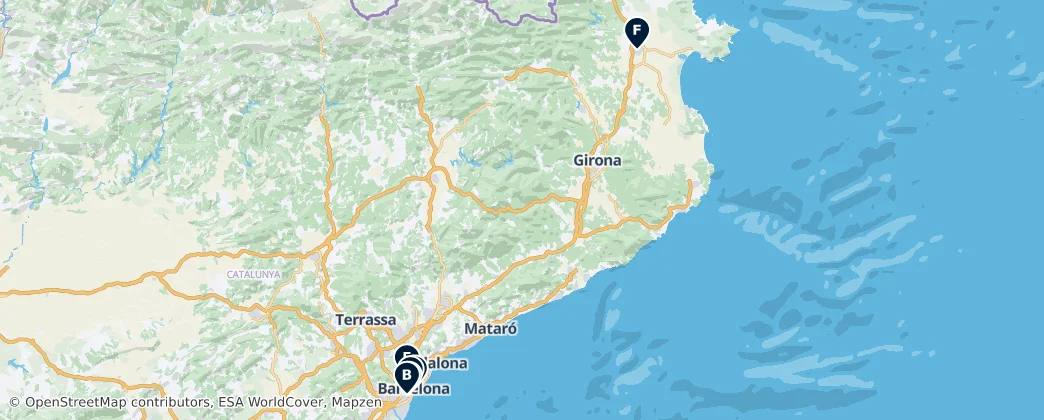 Map of Katalonya