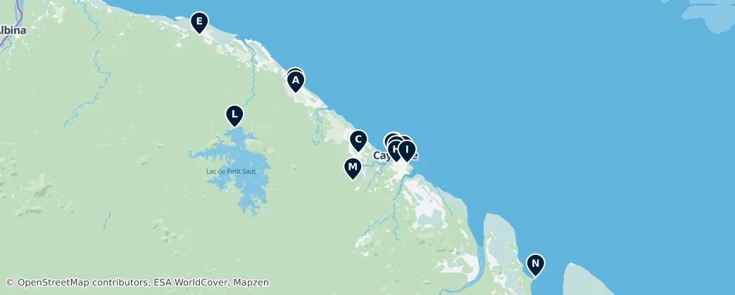 Map of Cayenne