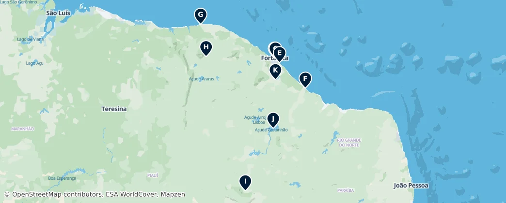 Map of Ceará