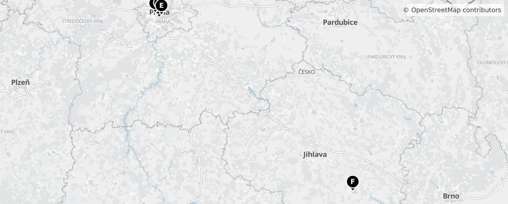 Map of Çek Cumhuriyeti