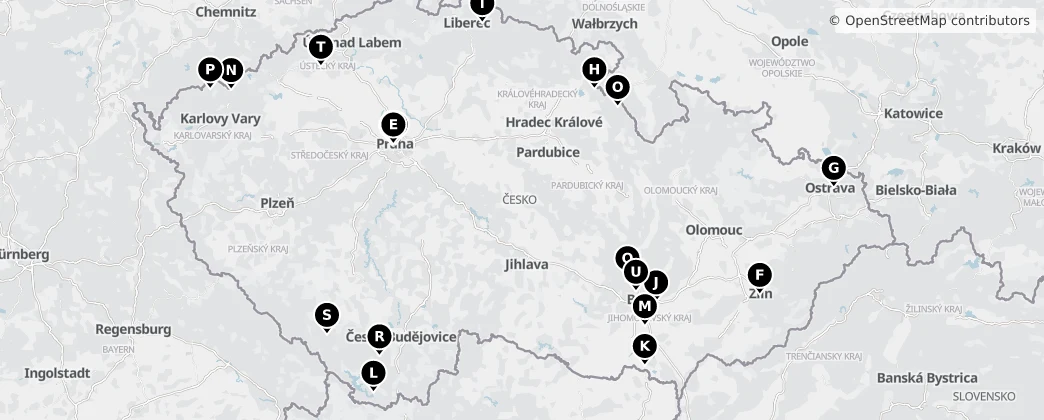 Map of Çek Cumhuriyeti