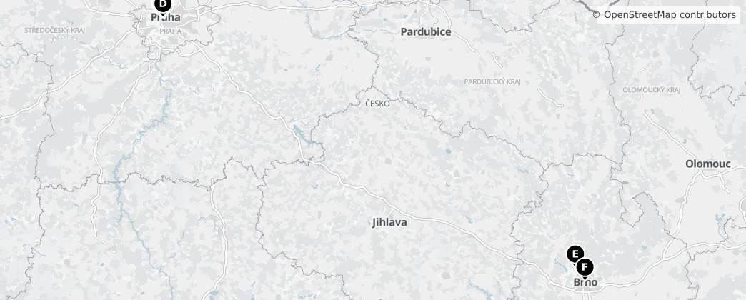 Map of Çek Cumhuriyeti