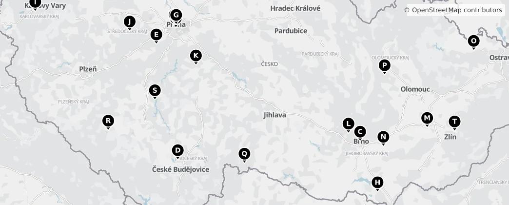 Map of Çek Cumhuriyeti